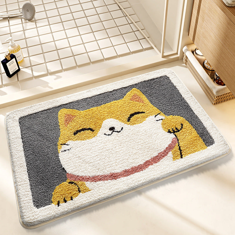 Cartoon Animal Bathroom Door Non-slip Mat