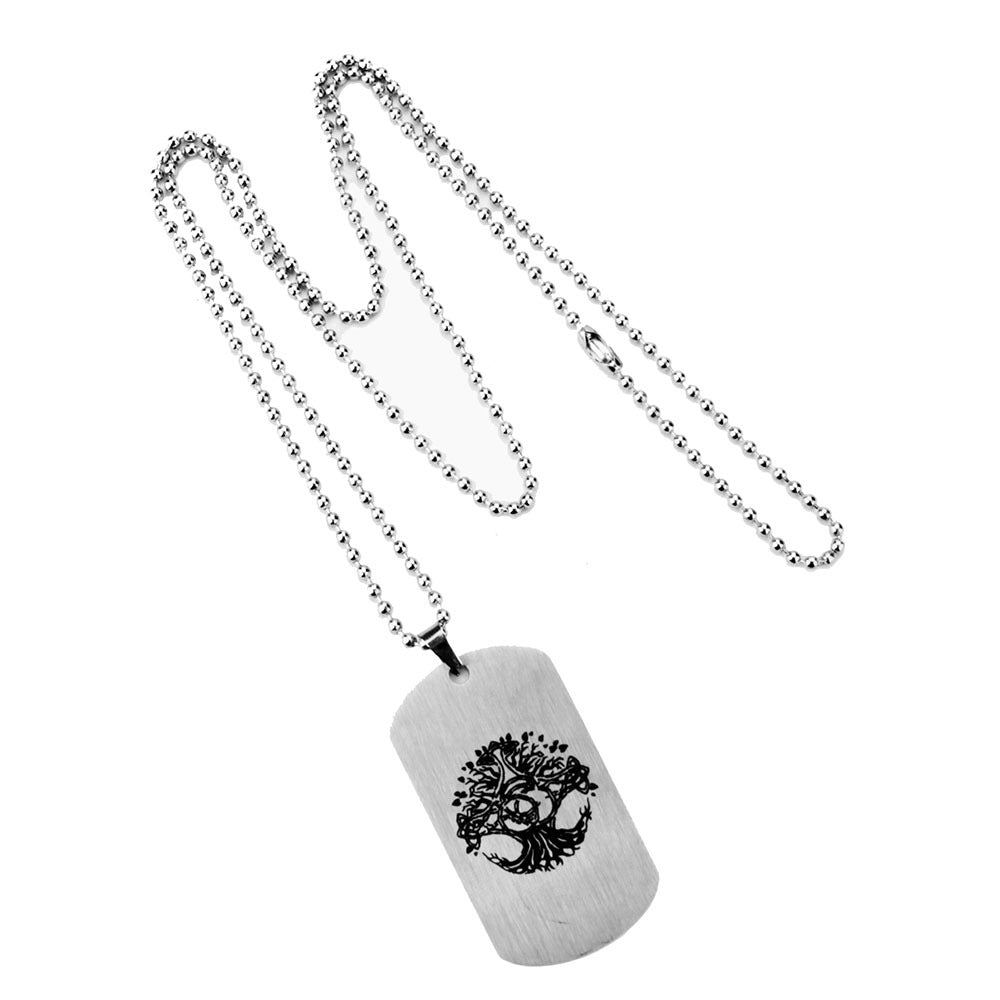 Game Pattern Stainless Steel Necklace Keychain Pendant