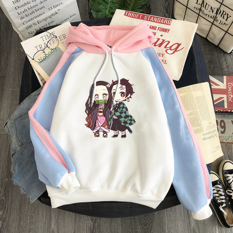 Lovely Women's Trendy Anime Graphic Loose Hoodie