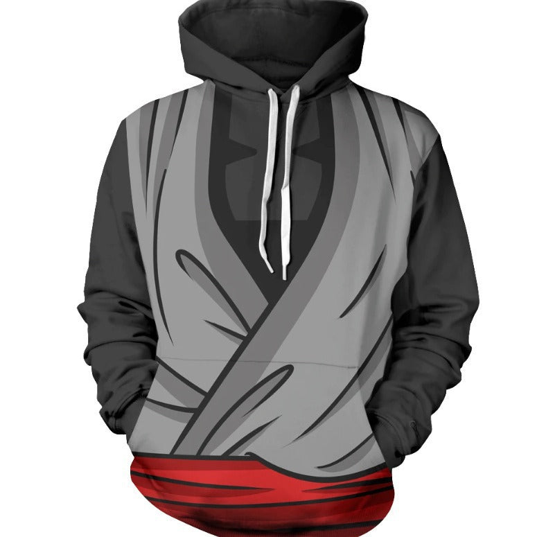 Trendy Anime Digital Print Loose Hoodie