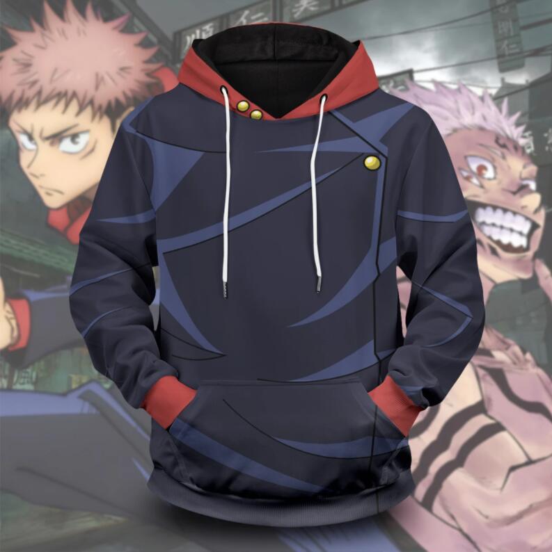 Unisex Anime Digital Print Zipper Cosplay Hoodie