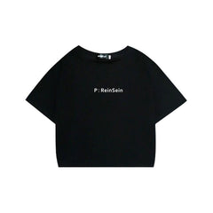 Casual Women‘s Cropped Short-sleeved T-shirt