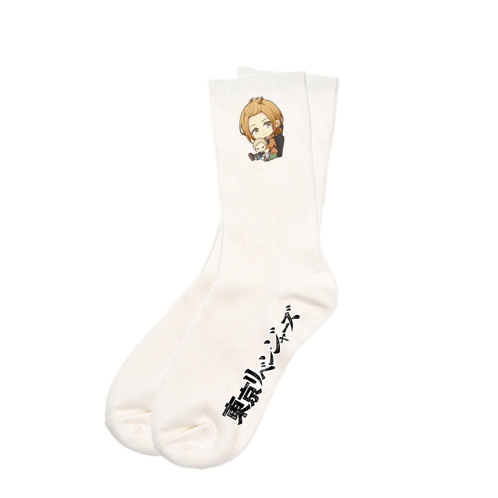 Tokyo Anime Print Sports Socks