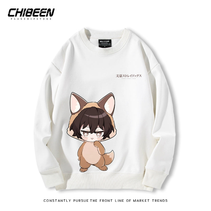 Cute Anime Pattern Crew Neck Sweatshirt