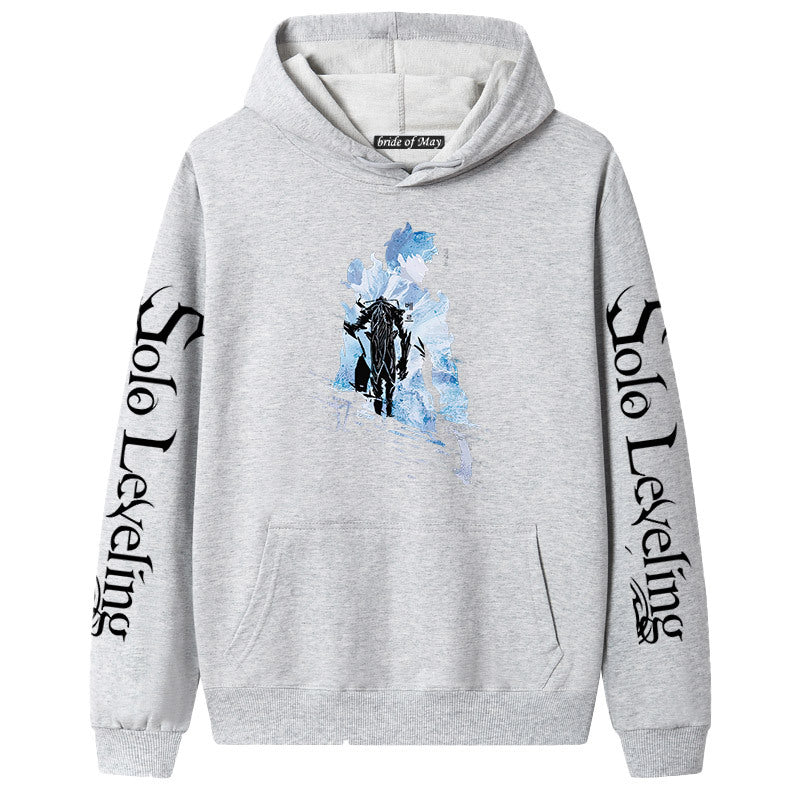 Unisex Anime Pattern Printed Pullover Hoodie