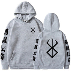 Men's Anime Logo Printed Loose Hoodie