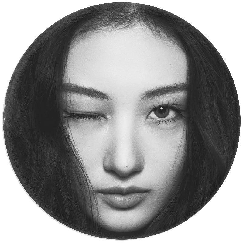 KPOP Photo Badge Mirror Keychain