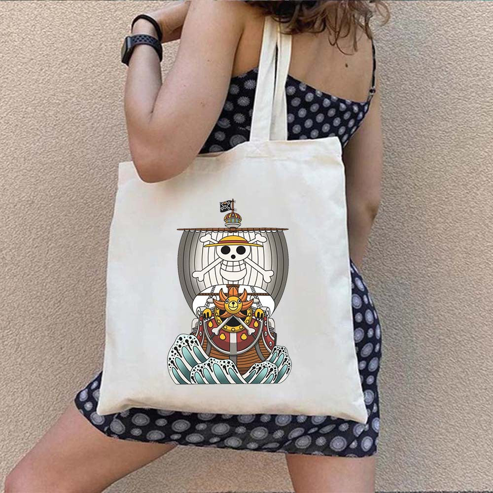 Luffy Printed Canvas Shoulder Tote Bag