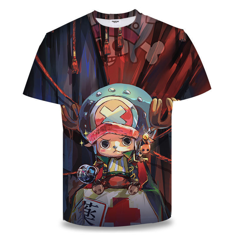 Men's Anime Digital Print Short-sleeved T-shirt