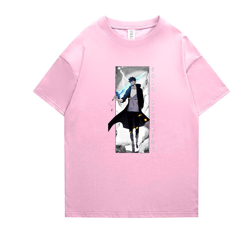 Unisex Anime Print Short-sleeved T-shirt