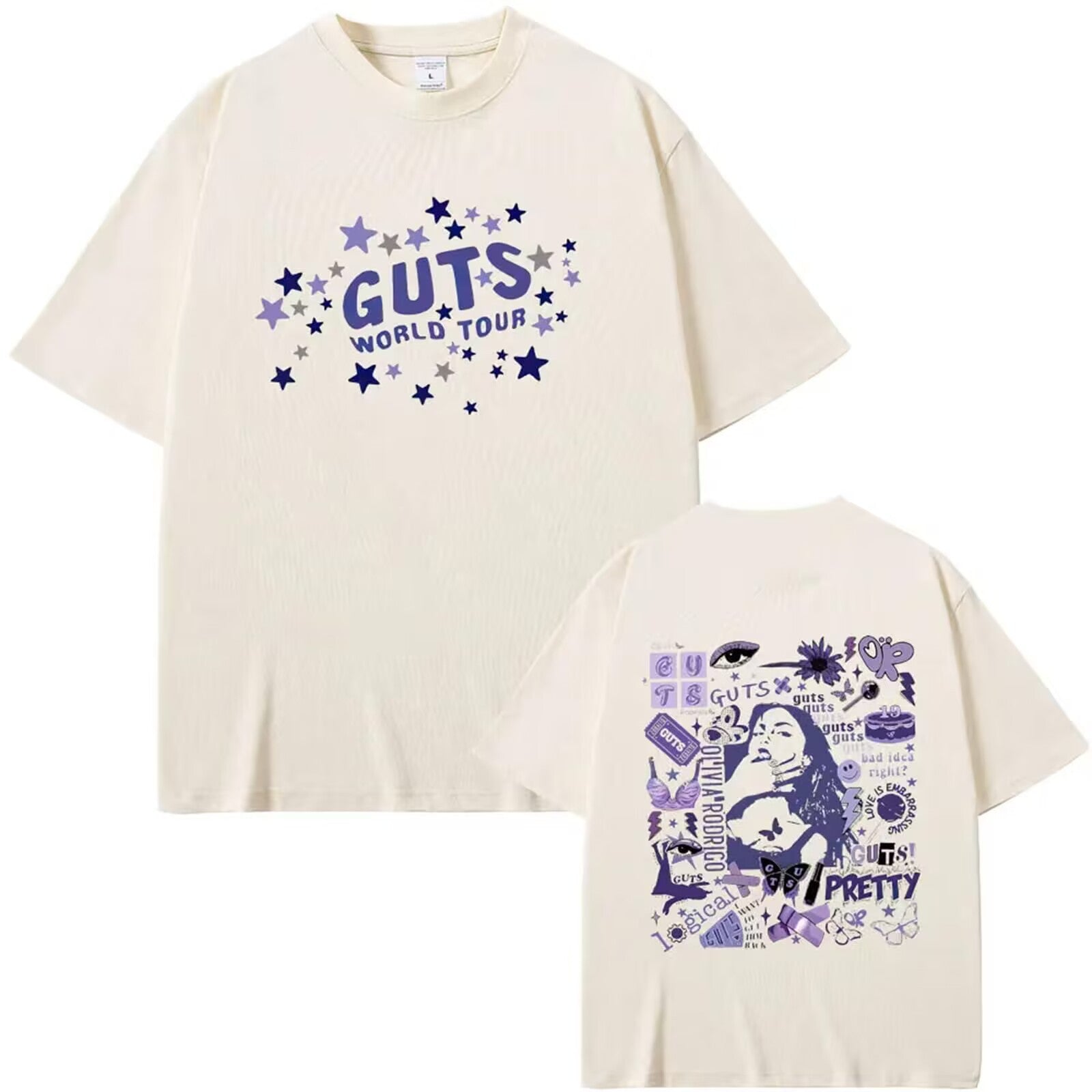 Casual Guts Print Crew Neck T-shirt