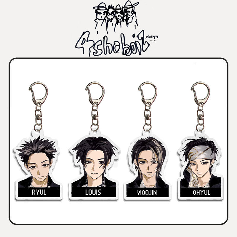 RYUL WOOJIN LOUIS OHYUL Cartoon Acrylic Keyring