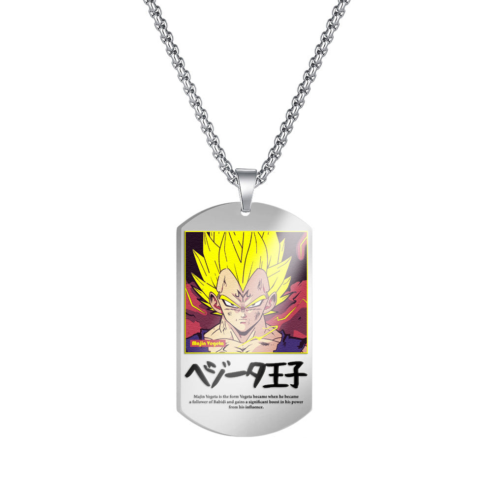 Super Saiyan Stainless Steel Dog Tag Necklace