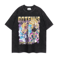 Vintage DBZ Short-sleeved Washed T-shirt