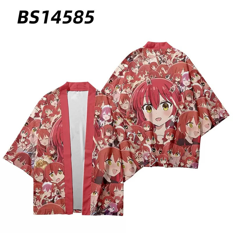 Casual Anime Bocchi Cos Kimono Shirt