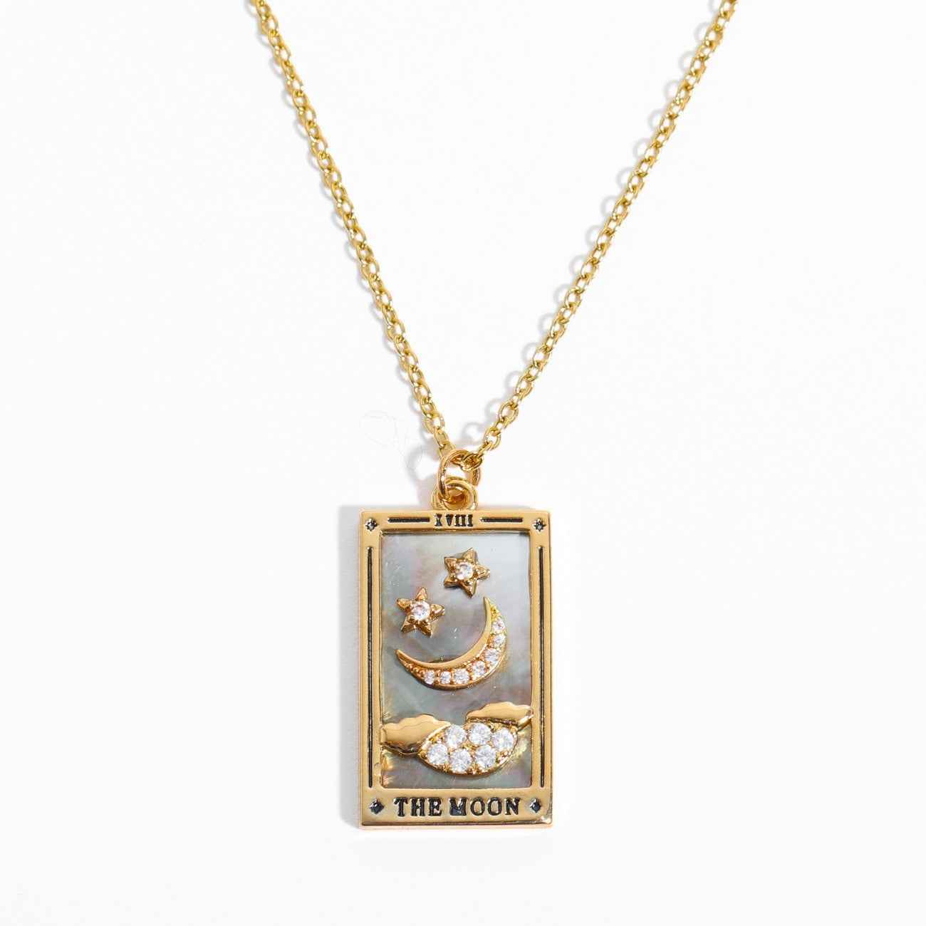 Gold-plated Tarot Square Necklace