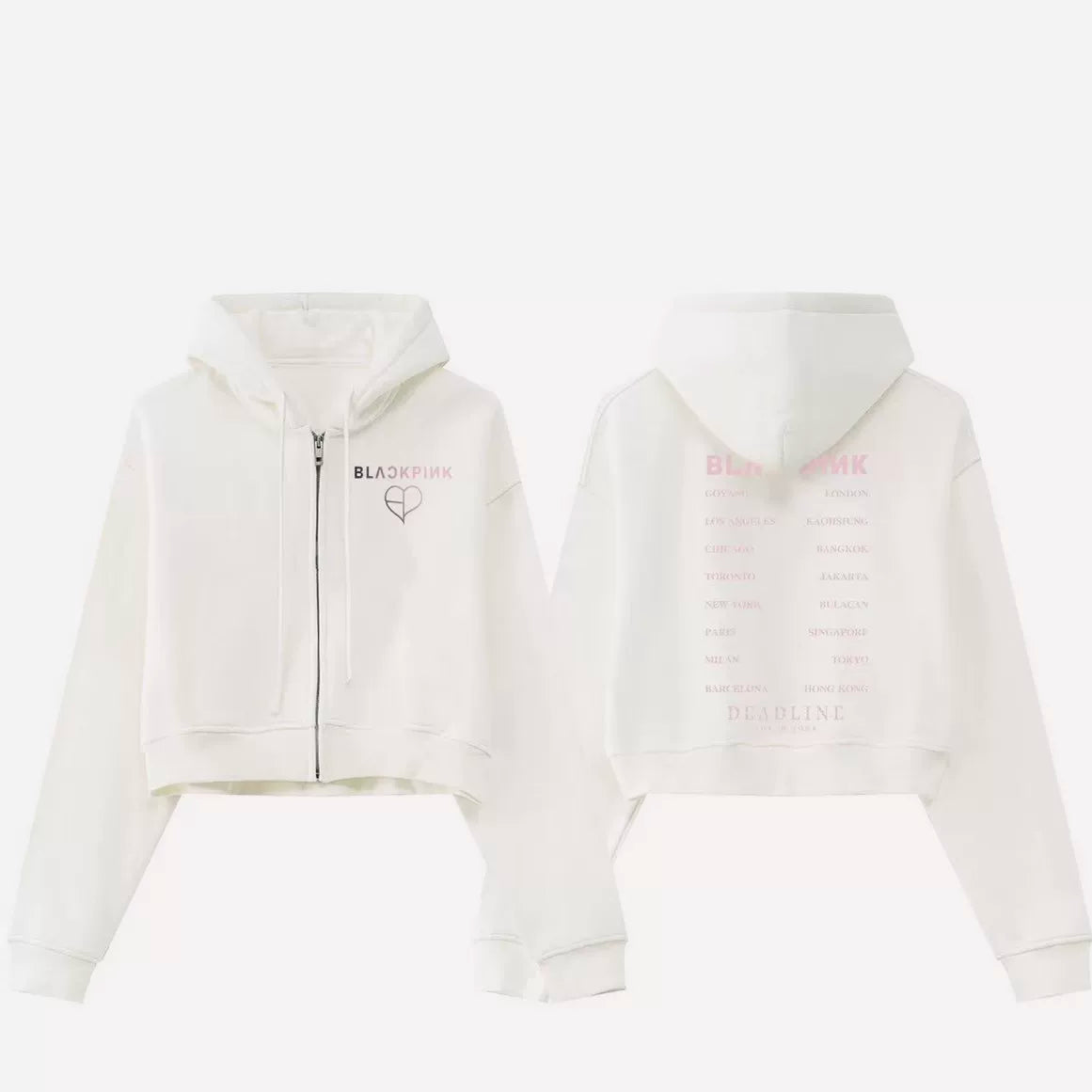 BP Deadline Tour Zipper Crop Hoodie