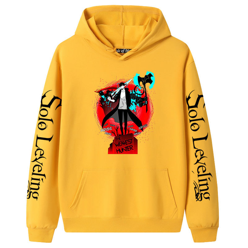 Unisex Anime Pattern Printed Pullover Hoodie
