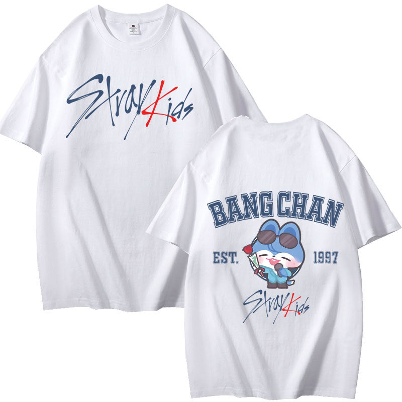 KPOP Graphic Print Summer Short-sleeved T-shirt