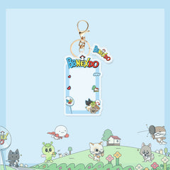 Kpop Cartoon Acrylic Card Cover Keychain Pendant