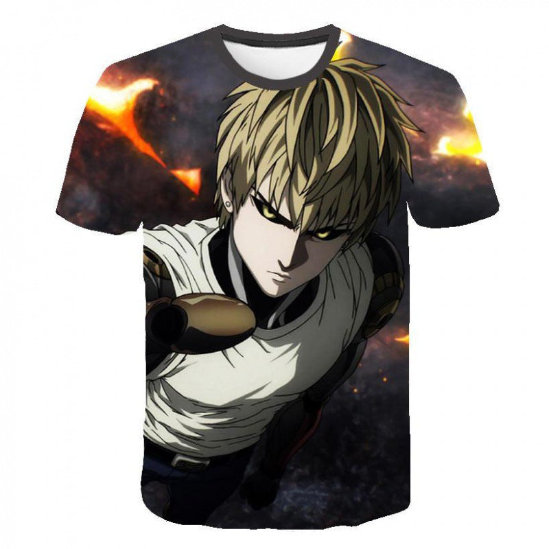 Men's Anime 3D Printed Short Sleeve T-Shirt