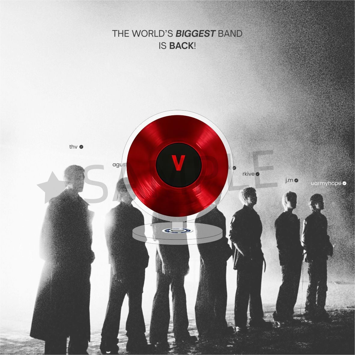 BANGTAN Rotating CD Standing Desktop Ornament