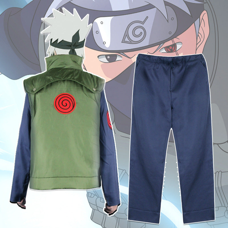 Trendy Men's Kakashi Cosplay Vest Suit