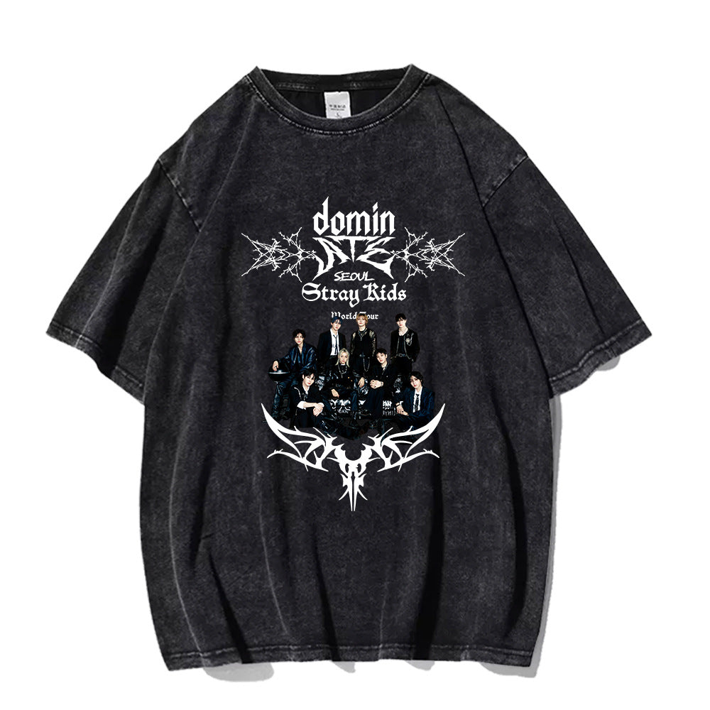 Retro KPOP ATE Washed T-shirt