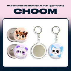 BM "CHOOM" Cartoon Badge Mirror Keychain