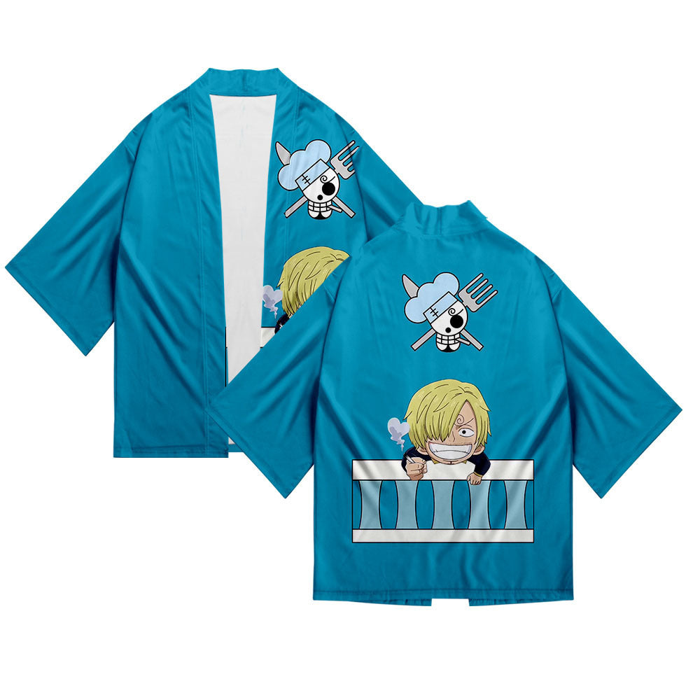 Zoro Anime Digital Print Kimono Cloak
