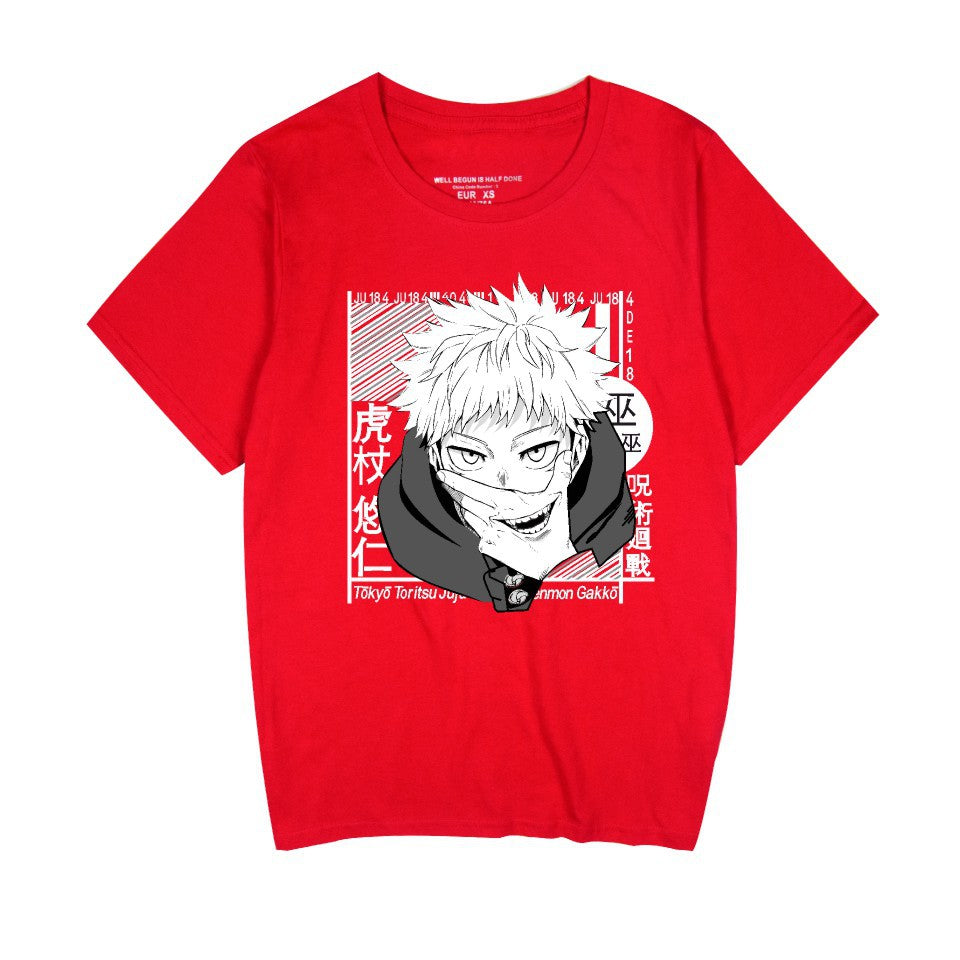 Unisex Anime Loose Pullover Short-sleeved T-shirt