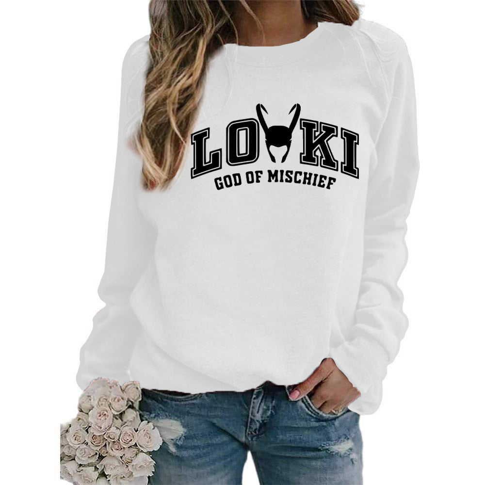 Chic Girls Loki Printed Round Neck Sweatshirt