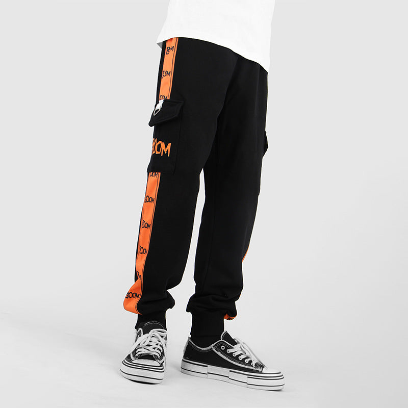 Trendy Casual Anime Black Loose Sweatpants