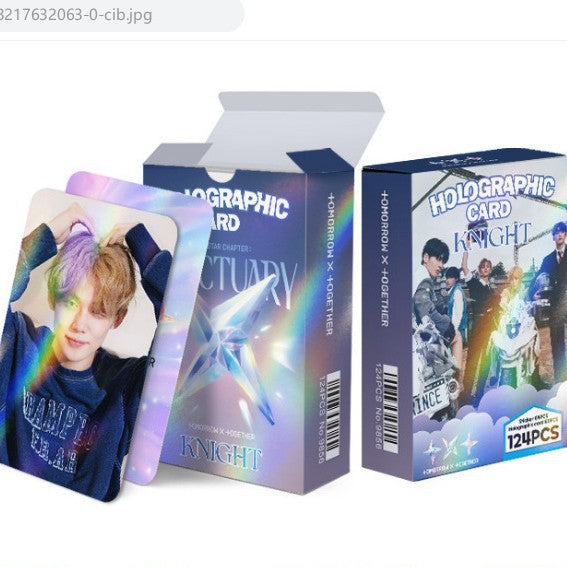 124pcs KPOP Holographic Cards