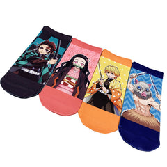 Women's Anime Printed Boat Socks