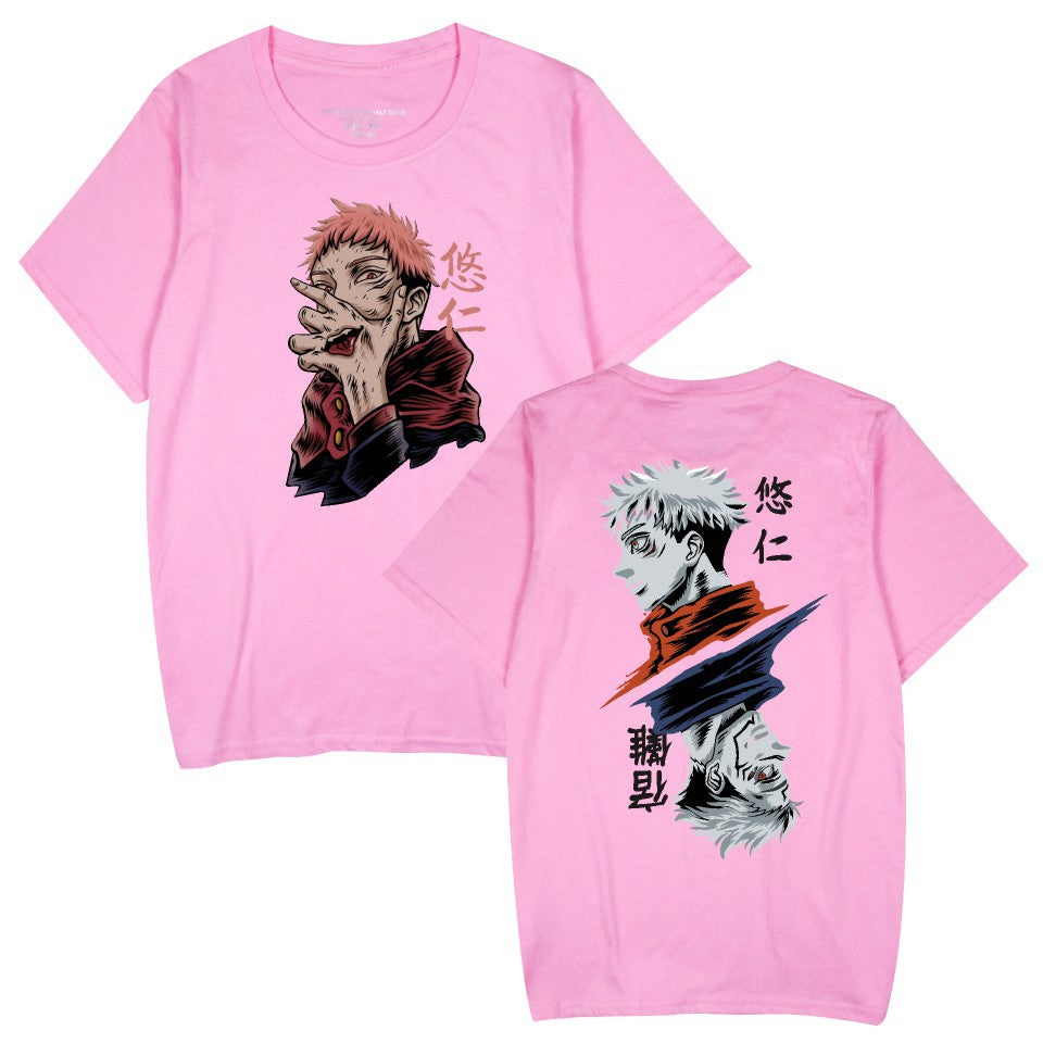 Unisex Cool Anime Loose Pullover Short-sleeved T-shirt