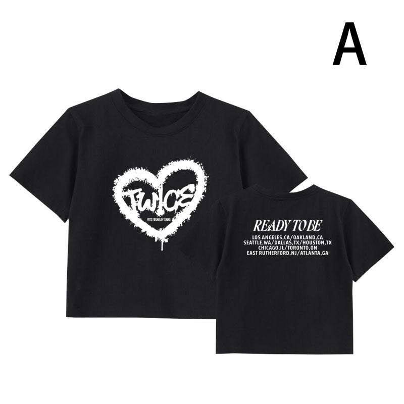 KPOP ReadyToBe Letter Short-sleeved T-shirt