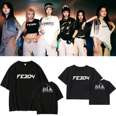 Fe3O4 Logo Printed Cotton Short-sleeved T-shirt