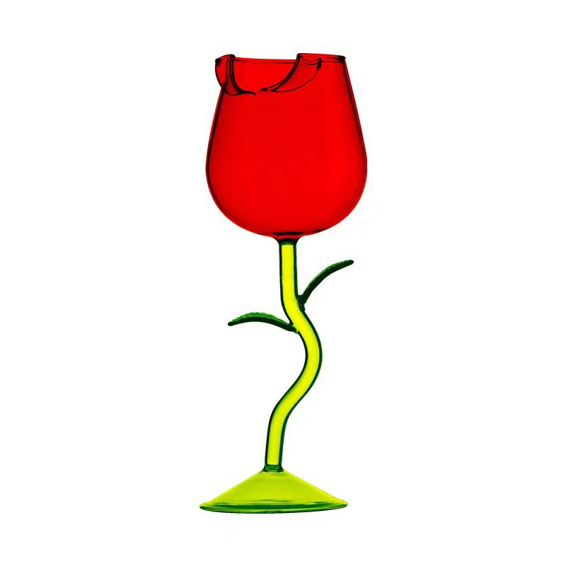 Romantic Rose Shape Wine Glasses