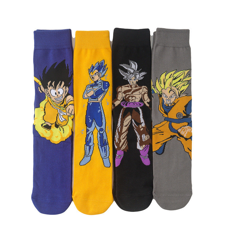 Goku Anime Medium Tube Cotton Socks