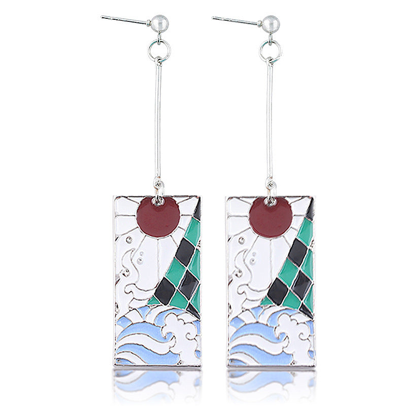 Chic Anime Tanjiro Cosplay Earrings