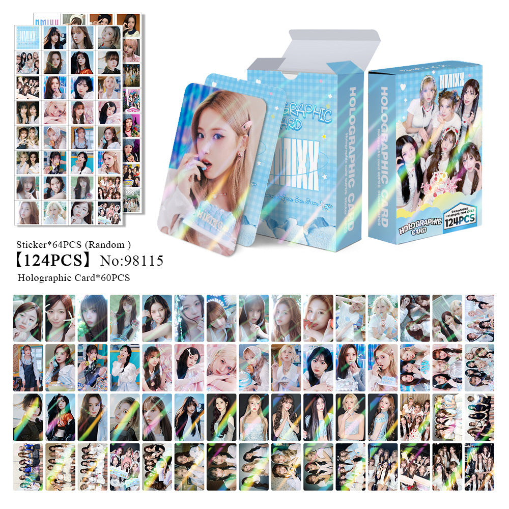 124PCS NM Laser Photocard Sticker