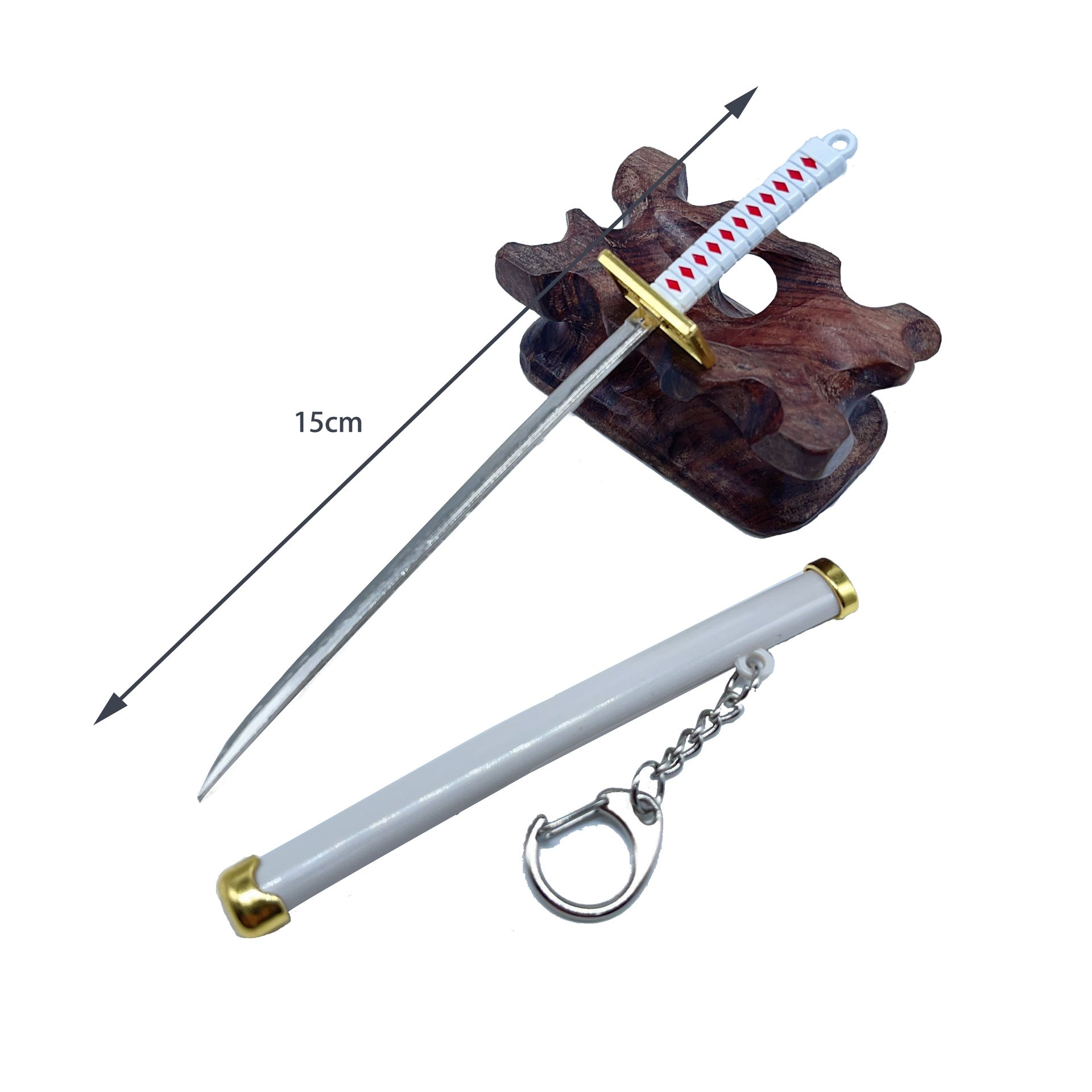 Trendy Zoro Samurai Sword Model Keychain