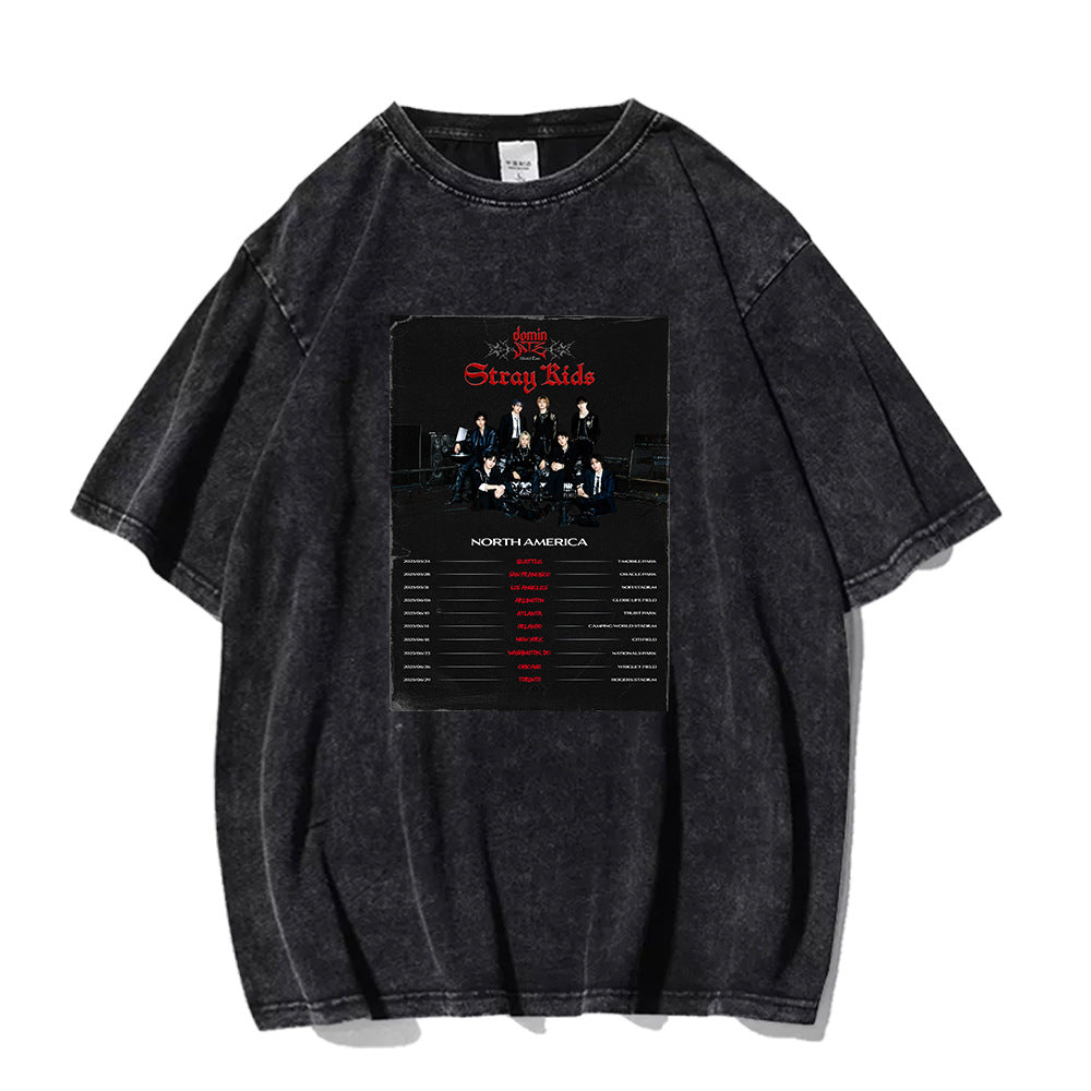 Retro KPOP ATE Washed T-shirt