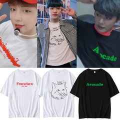 Yeonjun Same Graphic Printed Short-sleeved T-shirt