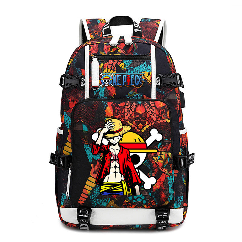 Trendy Anime Luffy School Backpack