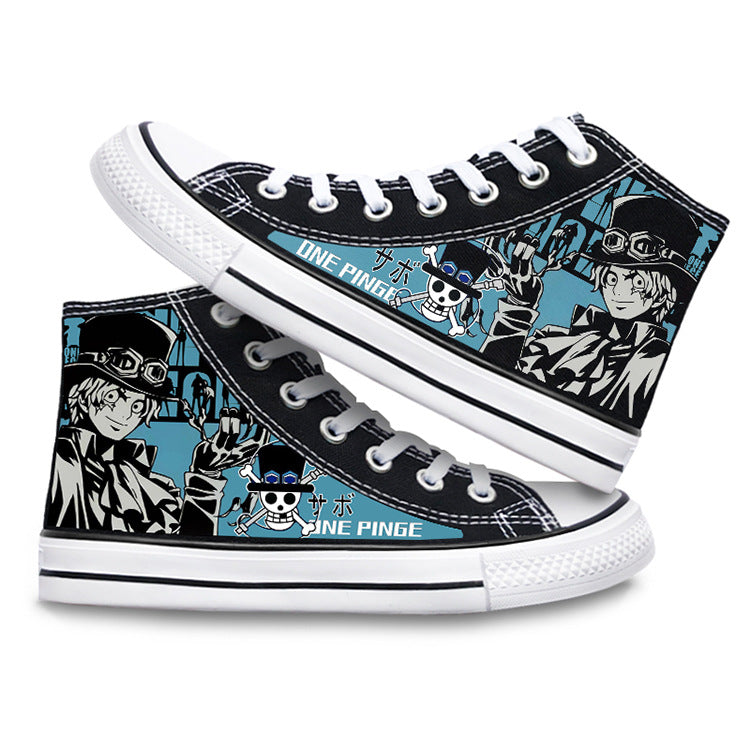 Unisex Luffy Printed Canvas Shoes