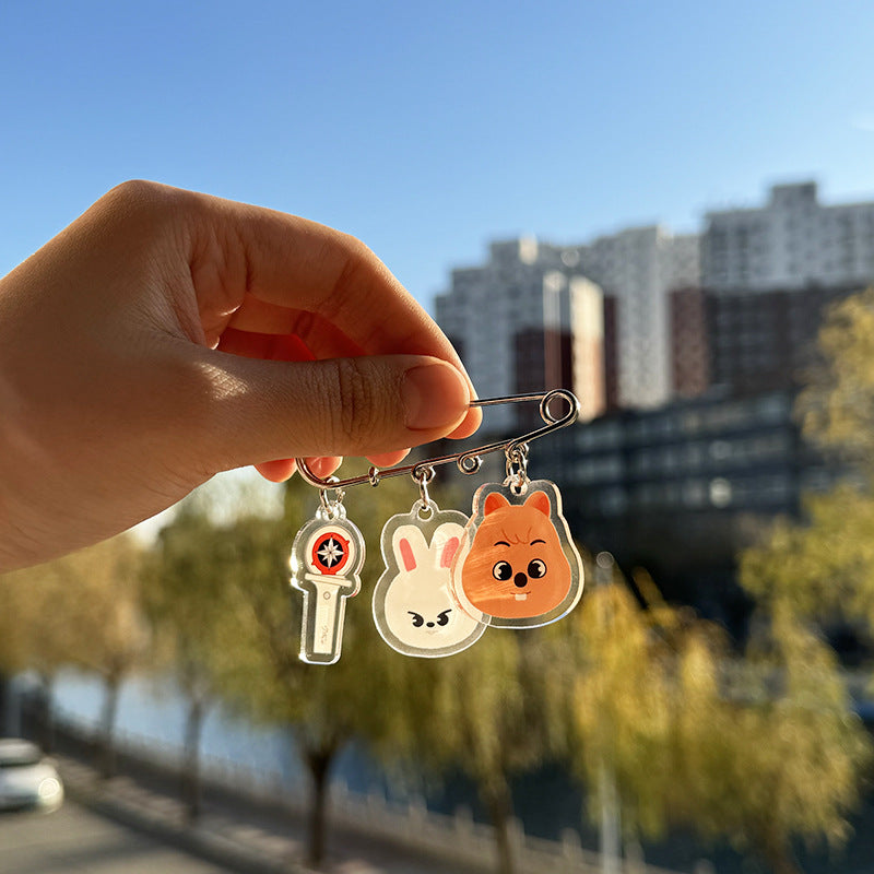SKZ Cartoon Acrylic Pin Pendants