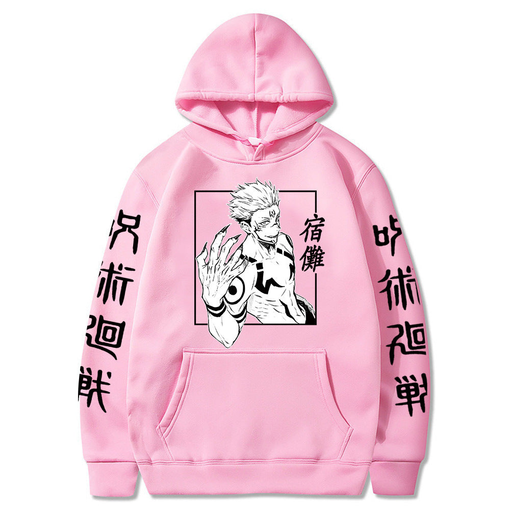 Unisex Anime Pattern Printed Loose Hoodie