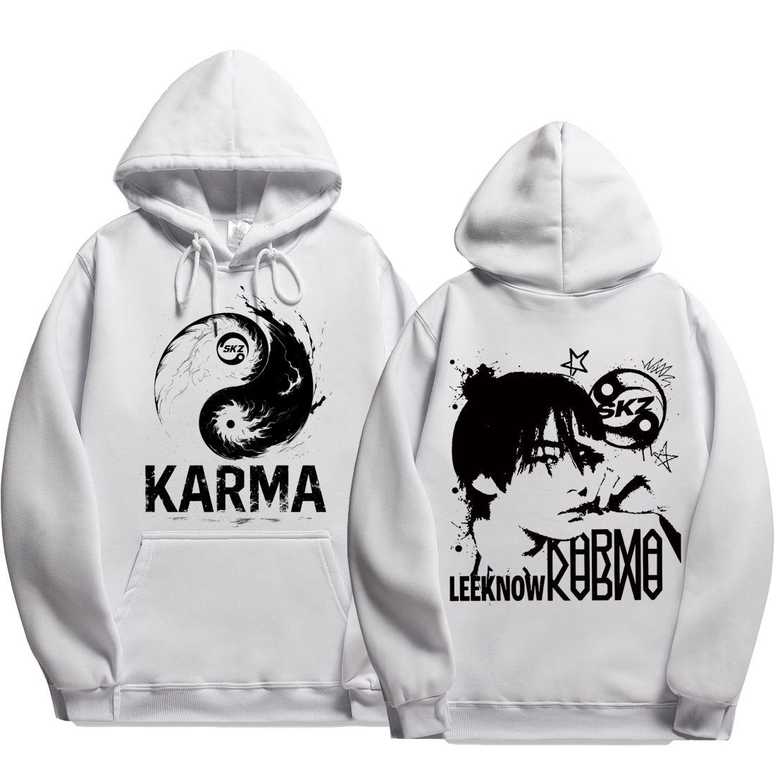 Casual Skz Karma Printed Hoodie Top